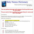 Baby Names Dictionary