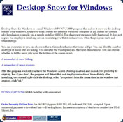 Desktop Snow for Windows