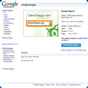 Domain Search Gadget