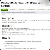 Windows Media Player with 3Dconnexion Controls