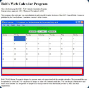 Bob's Web Calendar