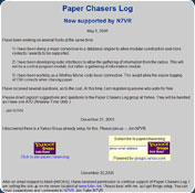Paper Chasers' Log