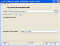 Export Table to SQL for SQL server