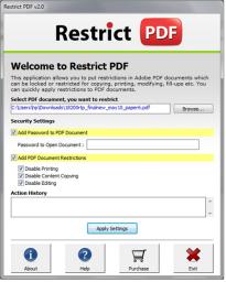 Disable PDF Printing