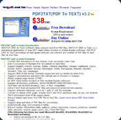 PDF to Text (pdf2text) SDK-COM