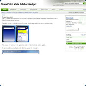 SharePoint Vista Sidebar Gadget