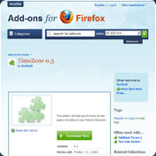 TimeZone Firefox Add-on