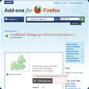 Unofficial Change.gov Firefox Extension
