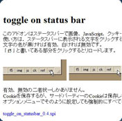 Toggle on statusbar