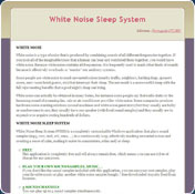 White Noise Sleep System